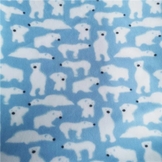 bear design print polar fleece